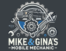 The logo for mike and gina's mobile mechanic